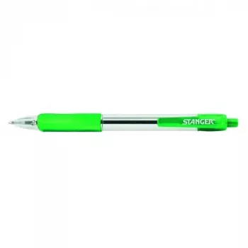 STANGER rašiklis su rutuliniu antgaliu 1.0 mm Softgrip, žalias, 1 vnt. 18000300041