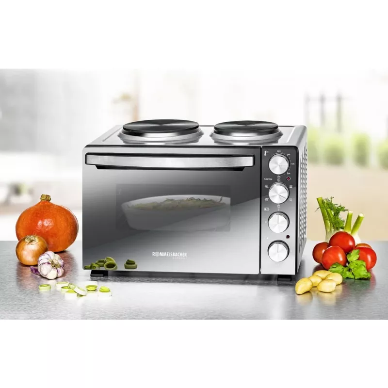 Rommelsbacher KM 3300 30 L juodas stalinis kombinuotas virimo ir kepimo prietaisas