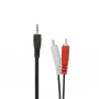 SBOX garso kabelis 3,5 mm kištukas į 2 RCA kištukus, 2 m