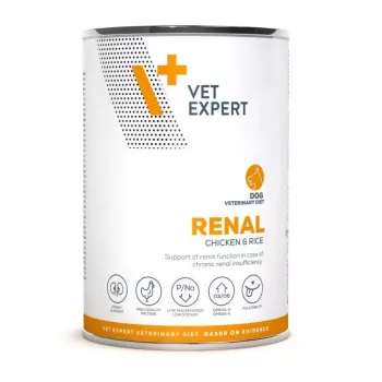 Šlapias šunų ėdalas VETEXPERT Renal Chicken 400 g – veterinarinė dieta šunims su inkstų problemomis
