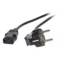 Maitinimo laidas su įžemintu kištuku 90° - C13 180° juodas 2,0 m, 3 x 0,75 mm² EFB Elektronik (EK504.2V2)