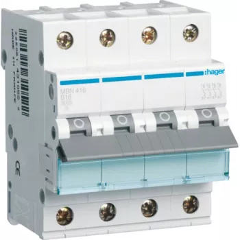 Hager MBN416 16 A B tipo 4 modulių automatinis jungiklis