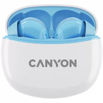 Ausinės Canyon TWS-5 CNS-TWS5BL – Tikrai belaidės – Bluetooth 5.3 – Į ausis – USB-C įkrovimo dėklas – Lietimo valdymas – Iki 38 h veikimo – Juodos