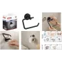 Tesa Moon Black Toilettenpapierhalter matt inkl. Klebelösung
