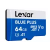 „Lexar BLUE PLUS 64 GB MicroSDXC“ atminties kortelė UHS‑I 100 MB/s U1 V10 (mėlyna)