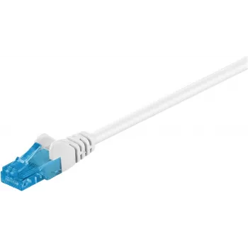 Goobay CAT 6a Patch kabelis, U/UTP, baltas, 10 m – LSZH halogenų neturintis, varinis (59830)