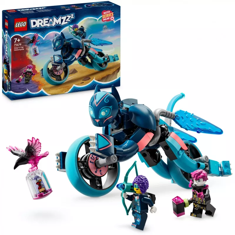 LEGO DREAMZzz Zoey’s katės motociklo statybinis žaislas 71479