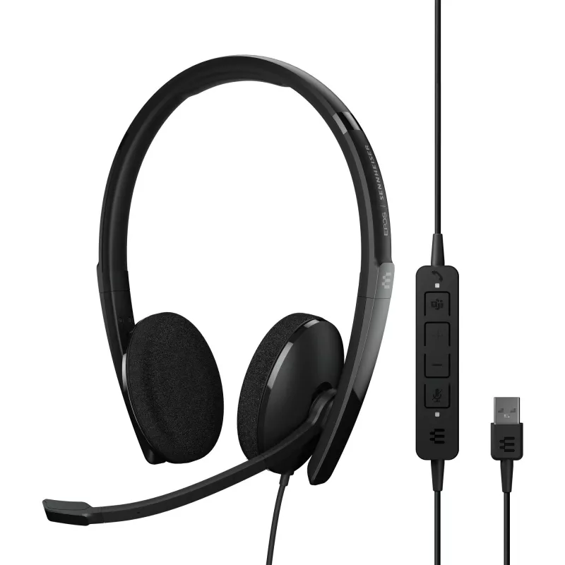 EPOS | SENNHEISER ADAPT 160T USB II ausinės laidinės antgalvinės biurui/skambučių centrui USB Type-A juodos
