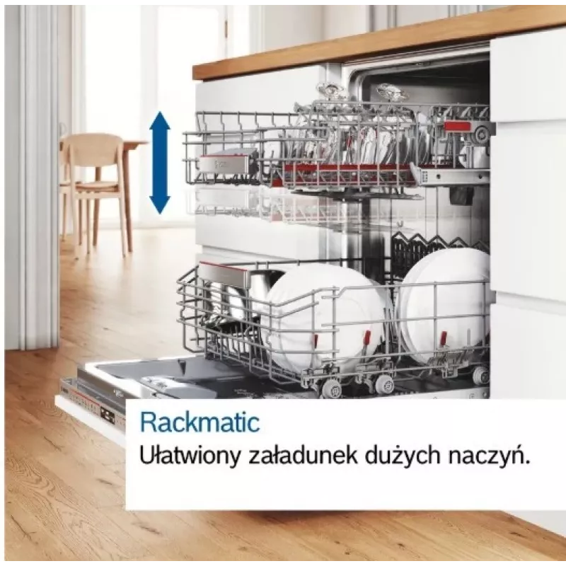 Įmontuojama indaplovė Bosch SMV25AX07F, 12 komplektų, 46 dB, 60 cm pilno dydžio