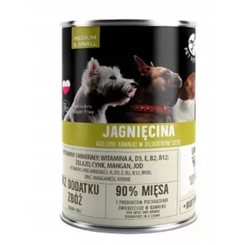 Šlapias šunų ėdalas PetRepublic DOG 400 g, gabaliukai padaže su ėriena mažiems ir vidutiniams šunims