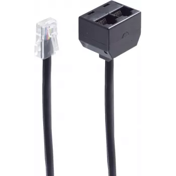 Telefono kabelis ShiverPeaks BS71231-8 0,1 m Juodas