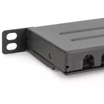 Patch Panel Digitus CAT 6 Class E High Density Shielded 24 prievadų 0,5U juodas
