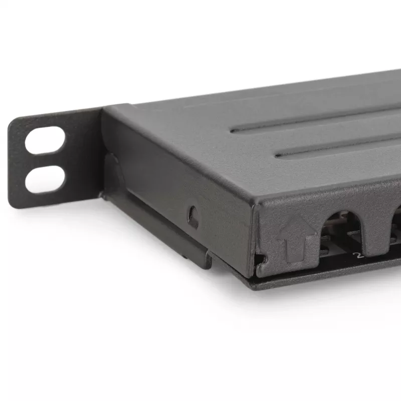 Patch Panel Digitus CAT 6 Class E High Density Shielded 24 prievadų 0,5U juodas