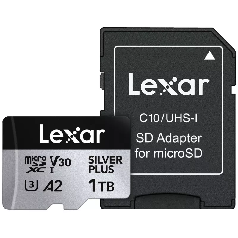 „Lexar Professional SILVER PLUS“ microSDXC 1TB UHS-I atminties kortelė