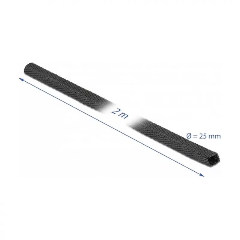 Termosusitraukiantis vamzdelis DeLOCK 20795 2 m x 25 mm juodas