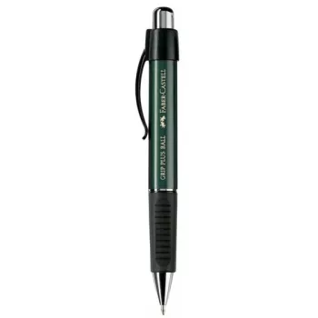 Užsegamas ištraukiamas tušinukas Faber-Castell 14079 juodas žalias mėlynas