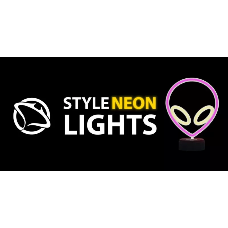 Stalinė lempa MANTA SNL86PK Stiliaus Neon Šviesos NSO Rožinė – dekoratyvinė neoninė rožinė lempa