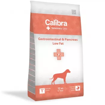 Sausas šunų ėdalas Calibra VD Gastrointestinal Pancreas Low Fat 12 kg – suaugusiems, lašiša, mažai riebalų, be glitimo ir sojos