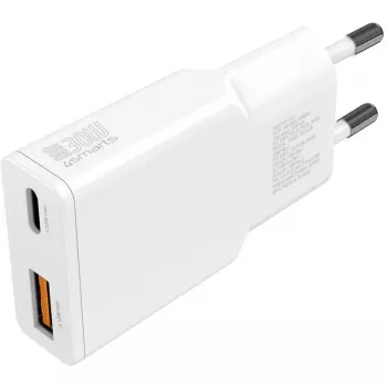 Įkroviklis 4smarts PDPlug Duos Slim Smartphone Tablet White AC greitas įkrovimas