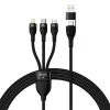 USB laidas Baseus CASS030101 1,2 m USB A/USB C USB C/Micro-USB B/Lightning juodas