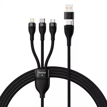 USB laidas Baseus CASS030101 1,2 m USB A/USB C USB C/Micro-USB B/Lightning juodas