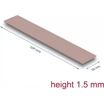 Delock terminė pagalvėlė 120 x 20 x 1,5 mm M.2 moduliams, 3,0 W/mK – be silikono (18482)