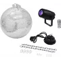 LED disko rutulio rinkinys EUROLITE 20000562 – 30 cm veidrodinis rutulys su varikliu ir integruotu LED apšvietimu