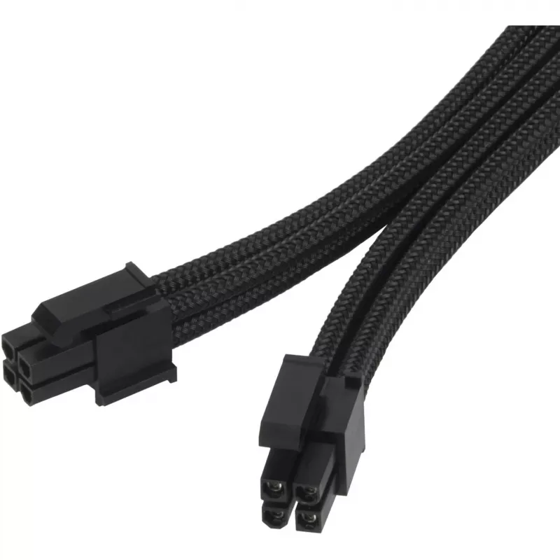 SilverStone SST-PP07E-EPS8B juodas pailginimo kabelis EPS 8 kontaktų – EPS/ATX 4+4 kontaktų, 30 cm