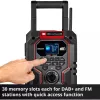 Nešiojamas radijo imtuvas EINHELL TE-CR 18 Li DAB+ FM Bluetooth USB, maitinamas baterija (TE-CR 18 Li suderinamas)
