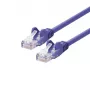 LOGON TCU55U015P Tinklo kabelis Cat5e U/UTP (UTP) Violetinis 1,5 m RJ-45–RJ-45 su paauksuotais kontaktais