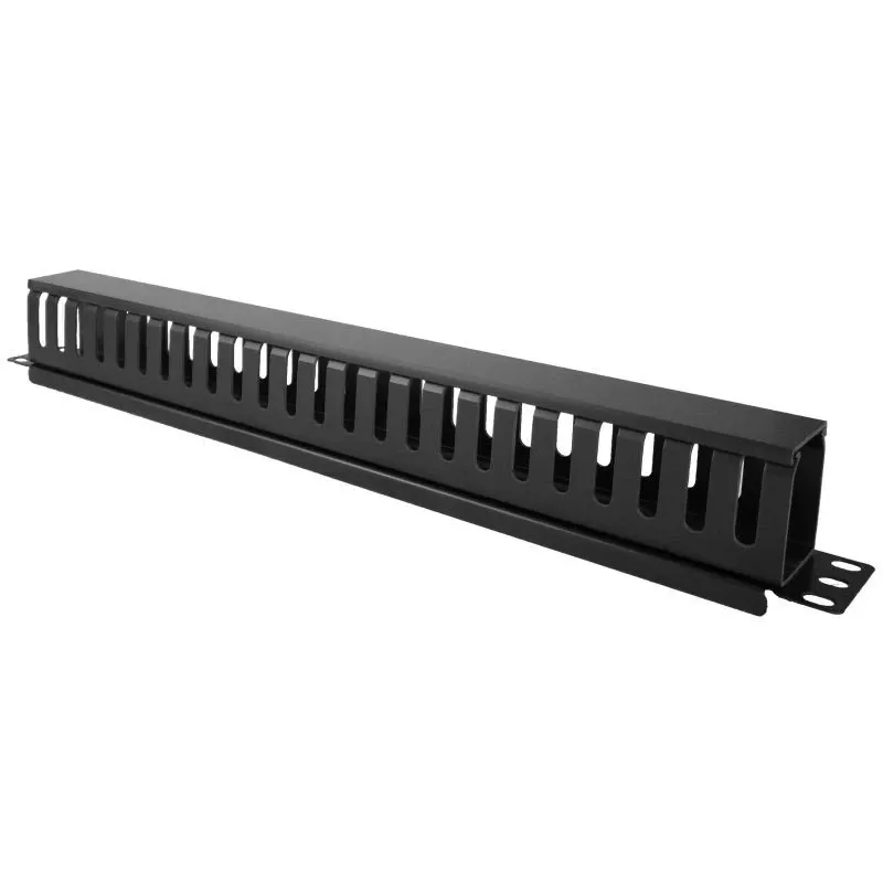 Kabelių dėžutė Alantec PK008 sieninis organizatorius 1U juoda metalas/plastikas