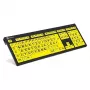 Logickeyboard XL Print NERO USB QWERTZ vokiškas juodai geltonas klaviatūra