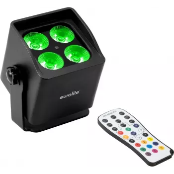 Nešiojamas šviestuvas EUROLITE AKKU Mini IP UP-4 QCL MK2 – baterijomis maitinamas RGBW prožektorius