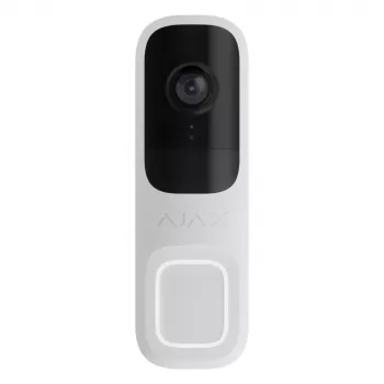 Ajax Doorbell White belaidis vaizdo skambutis 4 MP naktinis matymas maitinamas baterija