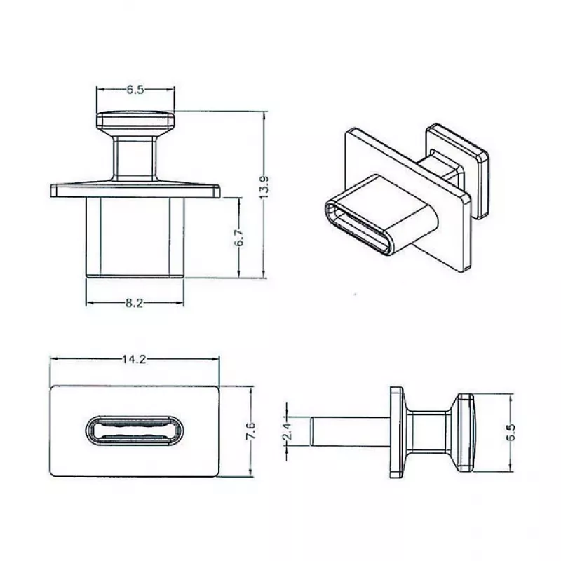 Apsauginis dangtelis USB Type-C lizdui DeLOCK 64015 (10 vnt.)