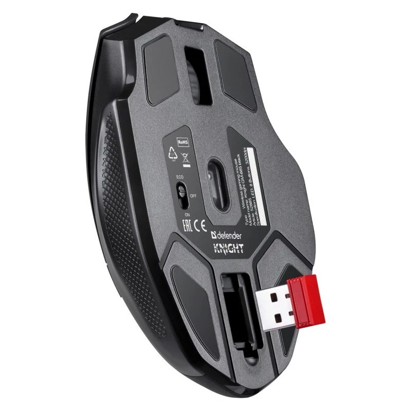 Belaidė pelė DEFENDER GM-885 KNIGHT RF 3200dpi 8P juoda