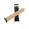 Odinė apyrankė Apple Watch FIXED FIXLST-434-BK — juoda, keičiama juostelė