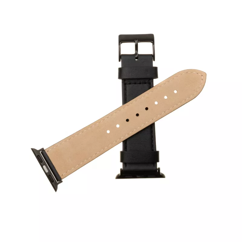 Odinė apyrankė Apple Watch FIXED FIXLST-434-BK — juoda, keičiama juostelė