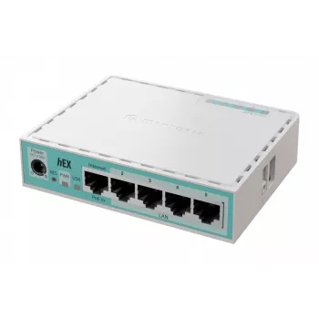 Mikrotik hEX laidinis maršrutizatorius Gigabit Ethernet baltas