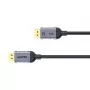 UNITEK C1628GY01-1.5M DisplayPort kabelis, juoda, pilka