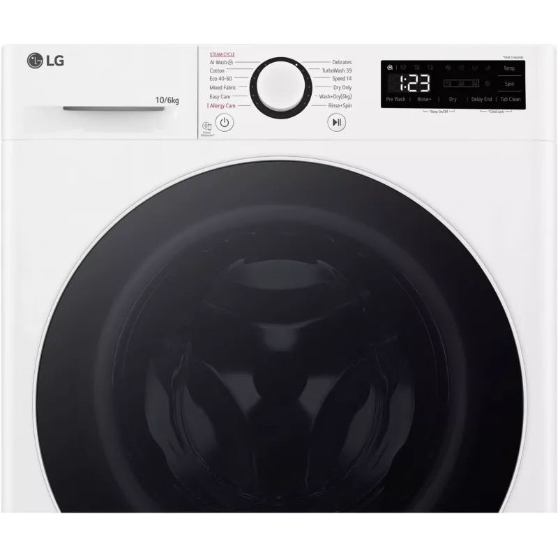 LG F4DR510S0W Skalbimo džiovinimo mašina 10 kg 1400 aps./min. Balta