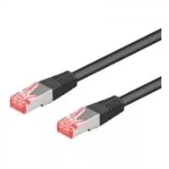Wentronic Goobay CAT 6a Patch kabelis, S/FTP (PiMF), juodas, 7,5 m - LSZH halogenų neturintis, varis (93853)