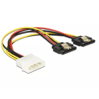 Vidinis maitinimo kabelis DeLOCK 85237 0,2 m Molex į 2 x SATA