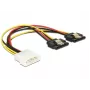 Vidinis maitinimo kabelis DeLOCK 85237 0,2 m Molex į 2 x SATA
