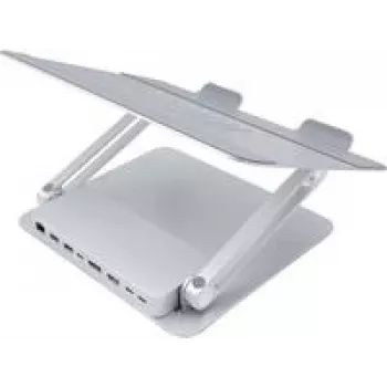Priekinė stovas nešiojamam kompiuteriui Dexlan 310790 Sidabrinis Aliuminis USB 5000 Mbit/s