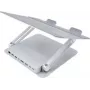 Priekinė stovas nešiojamam kompiuteriui Dexlan 310790 Sidabrinis Aliuminis USB 5000 Mbit/s