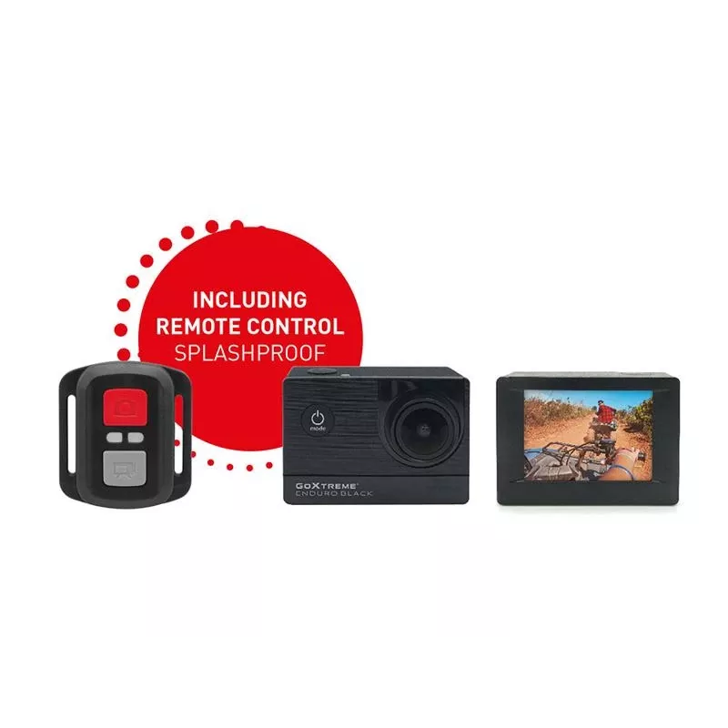 Easypix GoXtreme Enduro Black - veiksmo kamera - montuojama - 4K / 30 kadrų per sekundę - 8 MP - Wi-Fi - atspari vandeniui iki 30 m - Juoda