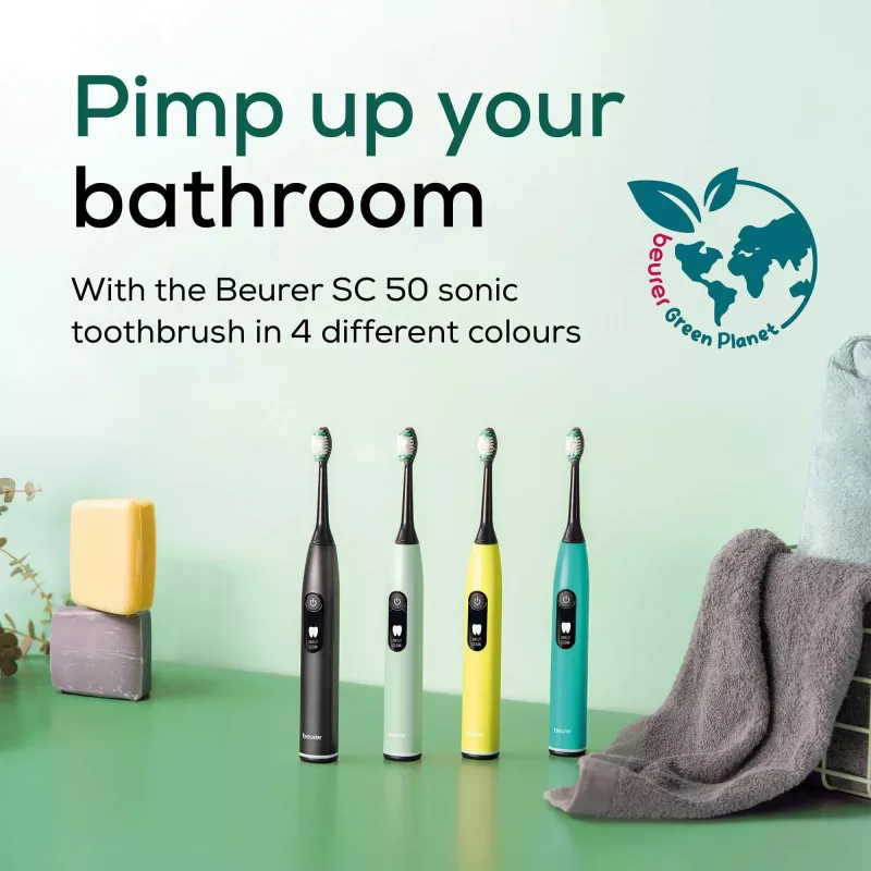 Elektrinis soninis dantų šepetėlis Beurer Splashy lemon SC50 SC50LEMON