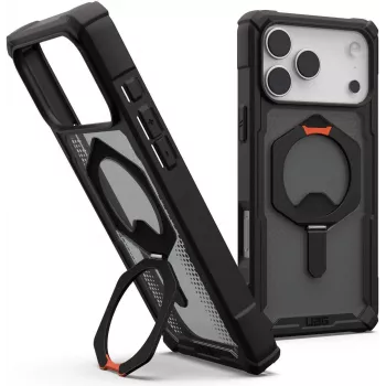 UAG Urban Armor Gear Plasma XTE MagSafe Kickstand Dėklas | Apple iPhone 17 Pro Max | juoda/pop oranžinė | 114528114097