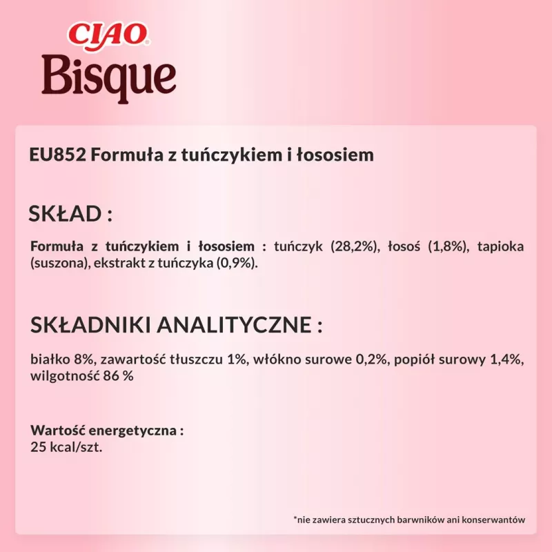 Šlapias skanėstas katėms INABA Ciao Bisque Tuna with Salmon 40 g